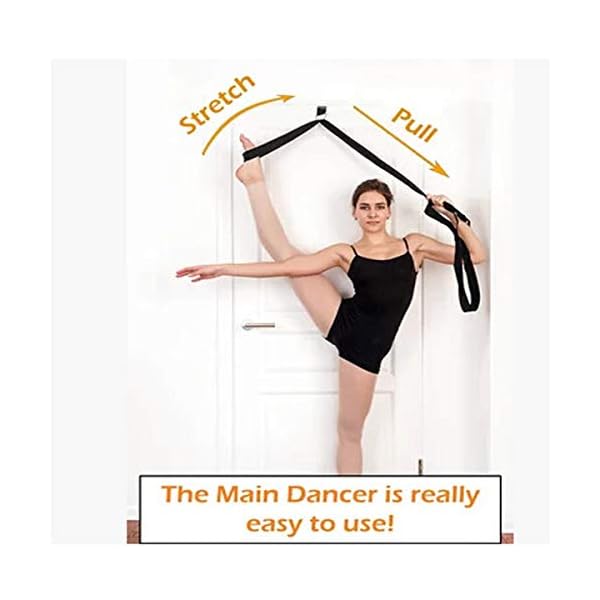 Libar-Adjustable-Leg-Stretcher-Easy-Install-on-Door-Strap-Stretching-Fitness-Band-with-Carry-Bag-for-Yoga-Cheer-Ballet-Dance-Gymnastics-Trainer-Stretching-Equipment Libar Adjustable Leg Stretcher, Easy Install on Door Strap Stretching Fitness Band with Carry Bag for Yoga Cheer Ballet Dance Gymnastics Trainer Stretching Equipment (Black)