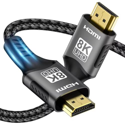 Image of Tobo 8K Hdmi 2.1 Cable 48Gbps Braided 4K 120Hz Hdr For Tv Ps5 Xbox Laptop