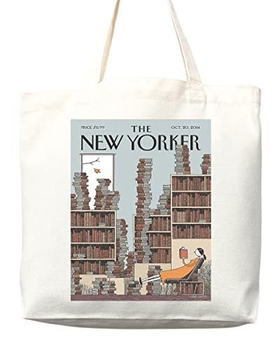 Bolso tote New Yorker con arte de portada de la revista, estilo artístico y elegante, hecho a mano, vegano miniatura 1