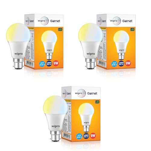 Wipro Garnet 9W LED Bulb Pack of 3