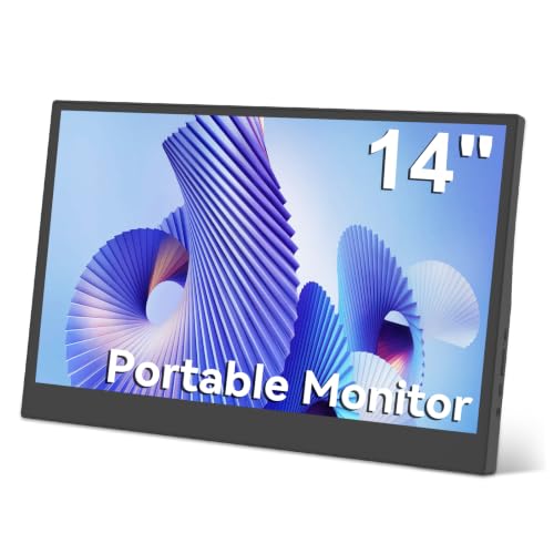 Image of 14-inch 0.39-inch Design Travel Monitor | Features a built-in adjustable stand; HD-ready; designed for business and students; supports laptops and desktop computers