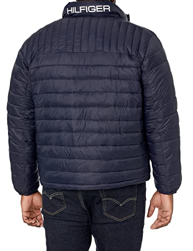 Image of Tommy Hilfiger Mens Embroidered Logo Puffer Jacket