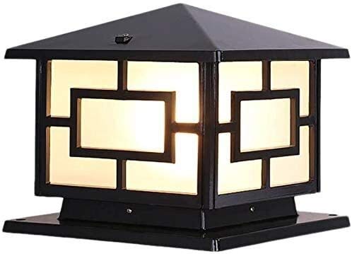 Lanterne pilier carré E27 étanche IP44 pour colonne et porte de villa extérieure