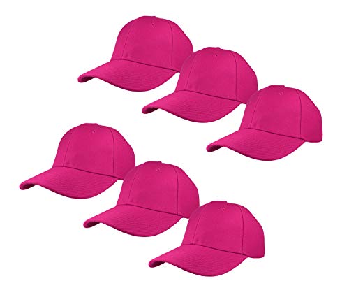 Image of Gelante Plain Blank Baseball Caps Adjustable Back Strap Wholesale Lot 6 Pack