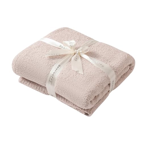 Image of bearberry Super Soft Fluffy Throw Blanket Lightweight Cozy Warm Throw Blankets for Couch Bed Sofa All Season (Beige, 40”x50”)
