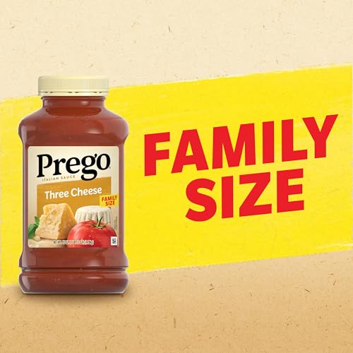 Image of Prego Three Cheese Pasta Sauce, 45 Oz Jar (Case of 6)