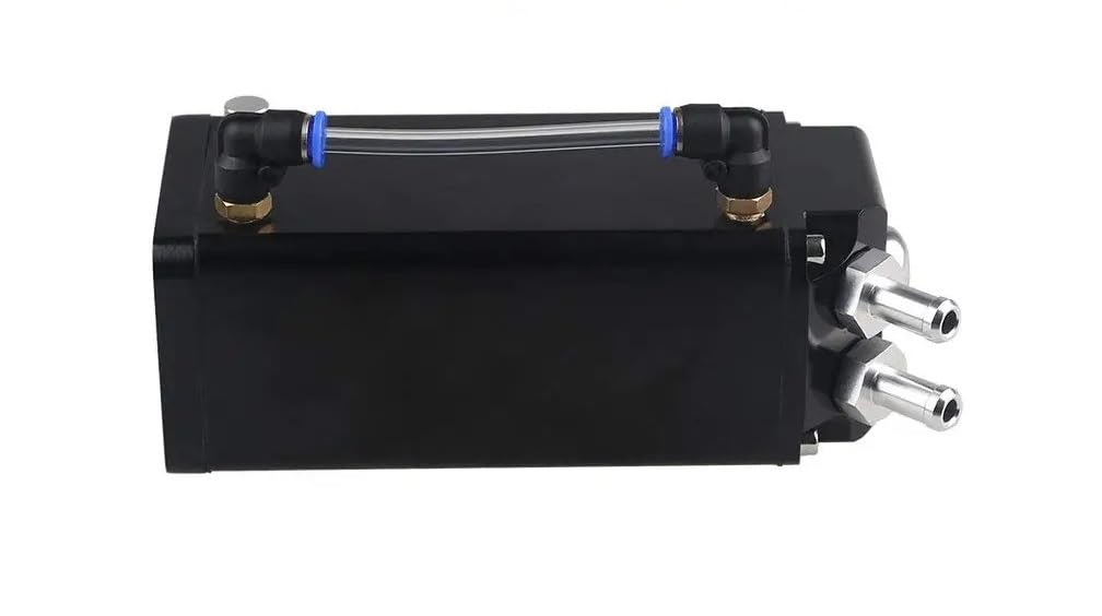 Depósito de trampa aceite desconcertado, tanque captura combustible con filtro aire, Kit lata 2 puertos, separador motor Depósito de refrigeración(C)