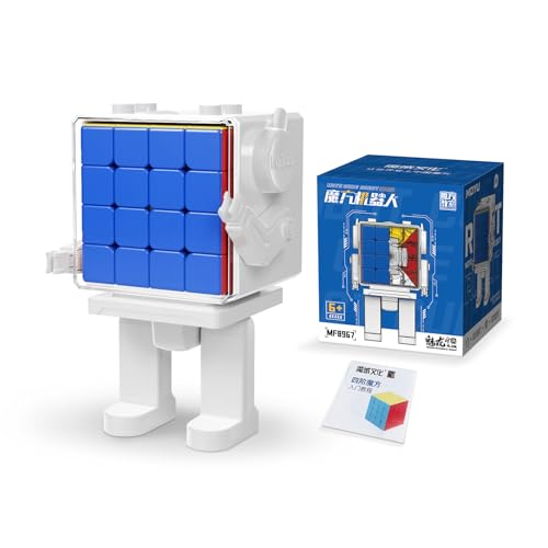 Moyu 4x4 磁気キューブです スピード キューブ ロボット形ディスプレイ ボックス、4x4 パズル キューブ ステッカーなし マスター キューブ スピード キューバーのためのギフト 磁石内蔵 磁石 国内正規品