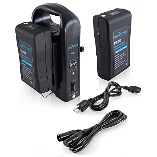 Indipro Two 95Wh Compact V-Mount Lithium-Ion Batteries With Dual Battery Charger Kit #TOP1
