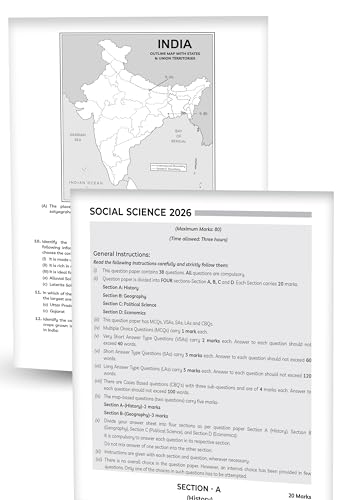 Image of (10 subjects in 1) Educart Granth CBSE Class 10 Previous 10 Year Solved Papers 2027 - with PYQ Charts (Hindi A, Hindi B, English, Computer Apps, IT, ... Maths Basic, Social Science & Science)