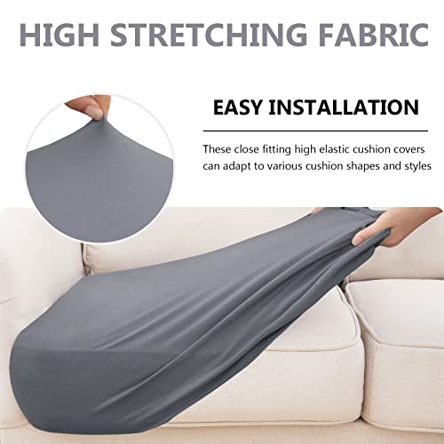 Hyha Waterproof Couch Cushion Covers, Replacement Chair/Sofa Cushion Covers, Stretch Sofa Seat Cushion Slipcovers, Soft Flexibility Couch Covers For Pets With Elastic Bottom (Medium, Dark Gray) #TOP3