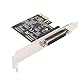 POENVFPO Druckererweiterung LPT Controller 1 Port PCI Express -Parallelkarte mit DB25 PIN Parallel Port Unterstützt die SPPNibbleByte -Modi für WindowsLinux Betriebssysteme, 2,5 Mbit/S