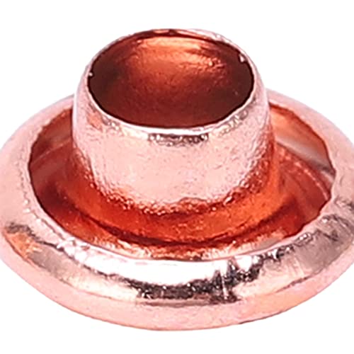 Pack Of 100 Leather Rivet Kit, Rose Gold Metal Studs Flat Rivets Round Head Iron Spikes For Purse Bags Handbags Shoes Belts Diy #TOP6