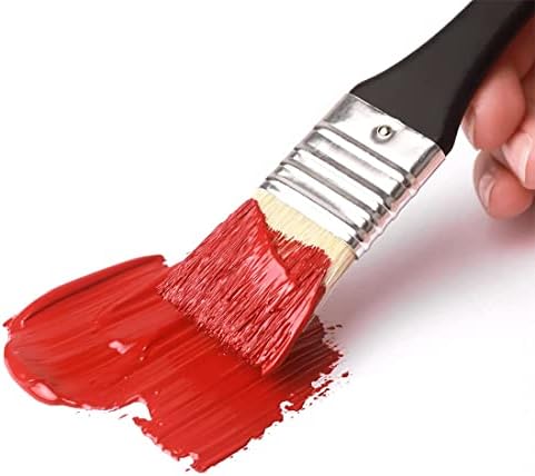 12 PCS Hog Bristle Paint Brushes,Art Paint Brushes Set for Watercolor, Acrylics, Oil Paint, Gouache,Long Handles with a Free Carrying Box