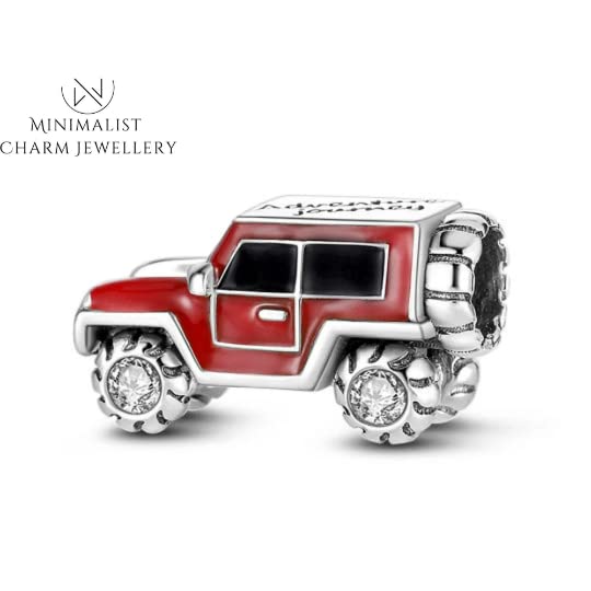 Red Offroad Car Charm 925 Sterling Silver Adventure Journey Car Offroad Suv Gift Birthday Chirstmas Fit For Bracelet2