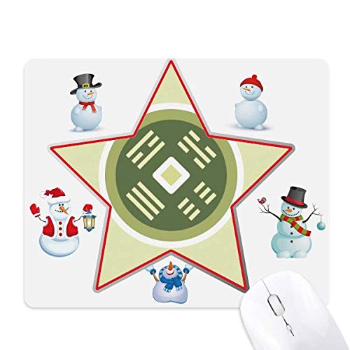Tapis de souris étoile et bonhomme de neige pour une ambiance de bureau hivernale chaleureuse