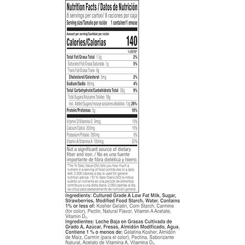 Great Value Original Lowfat Yogurt – Strawberry product image