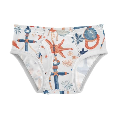 Hand Drawn Sea Ship Ocean Boys Toddler Cotton Kids Underwear Breathable Children Panties