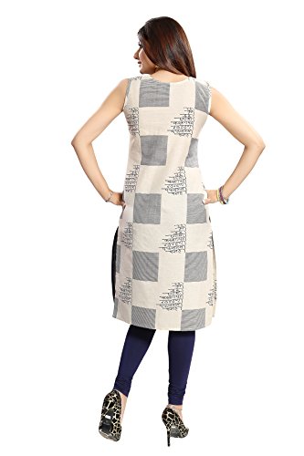 Image of Women's Cotton Straight Kurta (ALC4094 Blue Large)