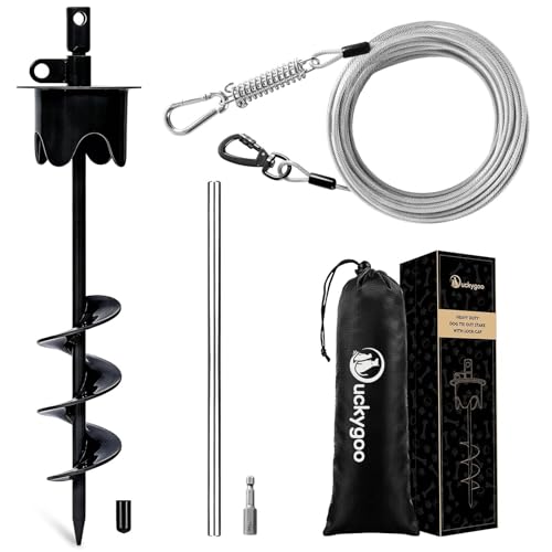 Duckygoo Dog Tie Out Stake for Outside, 20FT Dog Leashes for Large Dogs by Duckygoo - Used condition - US$23.09