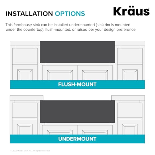 KRAUS Turino 33-inch Farmhouse Reversible Apron Front Fireclay Single Bowl Kitchen Sink in Matte White, KFR1-33MWH by Kraus - Image 5