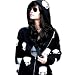Meilaier Womens Fashion Skull Hoodies Outwear Zip Up Hooded Coats Jackets (L, Black)