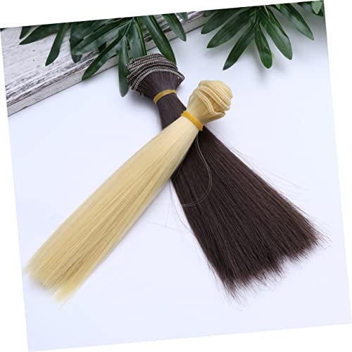 Bonecas 5 Pçs Extensões De Cabelo Sintético Para Boneca Bjd Peruca De Boneca Cabelo Liso Perucas De