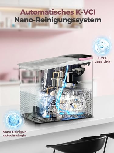 Foto von FOHERE Eiswürfelmaschine Klein, Ice Maker mit Selbstreinigung, 2 Größenwahl
