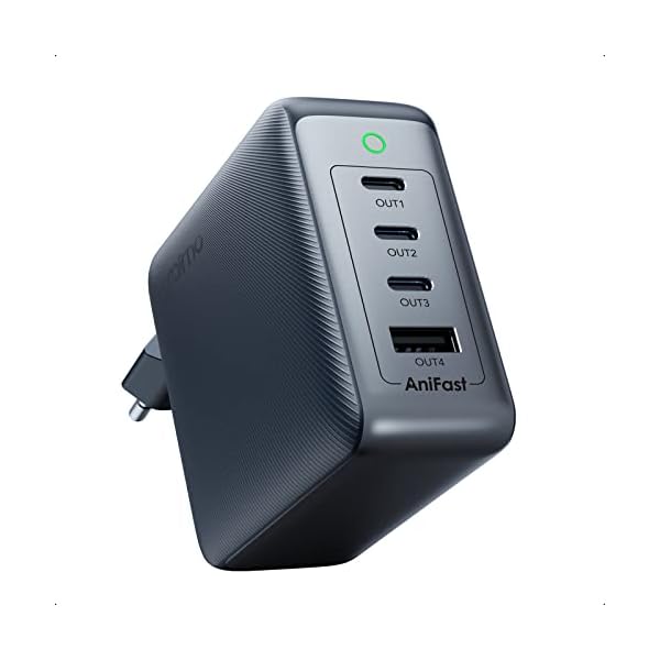 120W USB C Ladegerät, oraimo HyperGaN USB C Netzteil 4 Ports Charger PD Ladegerät mit PPS kompatibel mit MacBook Pro, iPhone 14 Pro/14 Pro Max, iPad Pro, S23 Ultra, S23+, S22 usw.