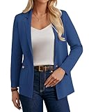 GRACE KARIN Women Blazer 2025 Denim Blue Knit Business Casual Sweater Blazer Long Sleeve Fall Winter Jacket for Work