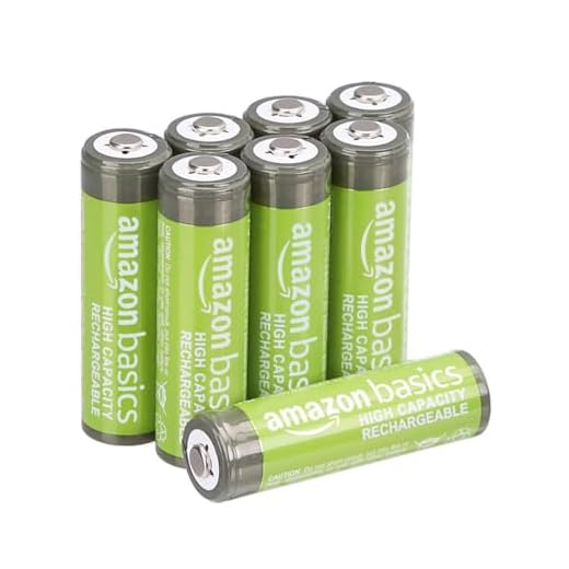 Amazon Basics - Batterie AA ricaricabili, ad alta capacità, 2400 mAh, pre-caricate, confezione da 8