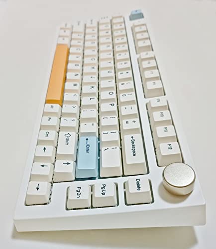 Keydous Nj80-Ap Wireless Mechanical Keyboard With Knob Bluetooth 5.0/2.4G/Wired Connection 75% Hot Swappable Custom Rgb Programmable Gaming Keyboard With Pbt Keycap For Win Mac #TOP2