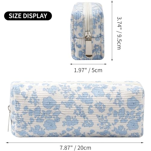 Image of Pencil Case Lightweight Aesthetic Pen Case Office College School Storage Bag Pouch Holder Box Organizer Makeup Pouch Cosmetic Bag for Girls Boys Kids (Smile-Brown)