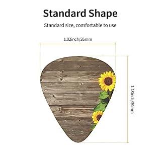 Médiators Guitare 12-Pack Tournesols Sur Planche De Bois Médiators Pour Guitare Électrique Guitare Acoustique Diverses… - Les Beatles, Paul McCartney, John Lennon, RIngo Starr, George Harrison Médiators Guitare 12-Pack Tournesols Sur Planche De Bois Médiators Pour Guitare Électrique Guitare Acoustique Diverses… – Image 3