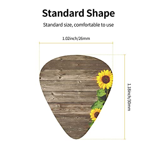Médiators Guitare 12-Pack Tournesols Sur Planche De Bois Médiators Pour Guitare Électrique Guitare Acoustique Diverses… - Les Beatles, Paul McCartney, John Lennon, RIngo Starr, George Harrison Médiators Guitare 12-Pack Tournesols Sur Planche De Bois Médiators Pour Guitare Électrique Guitare Acoustique Diverses… – Image 4