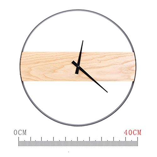 Horloge murale en bois muet créatif pour chambre et séjour