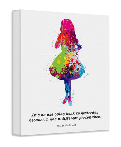 Alice In Wonderland Quote Wall Art Canvas Poster