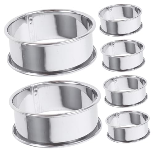 Garneck Aros de Repostería Redondos Inoxidable Moldes Antiadherentes para Tartas y Muffins para Pancakes y Mousses Herramientas de Cocina Versátiles