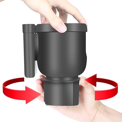 Lyyes Car Cup Holder Expander, 2 in 1 Cup Holder 360° Rotation Adjustable Base for Bottles, Cups and Cell Phone