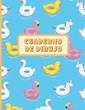  CUADERNO DE DIBUJO: Bloc de 100 paginas en blanco  Libreta infantil para dibujar  Regalo creativo para niños amantes de los animales  Lindo diseño de patitos y cisnes.