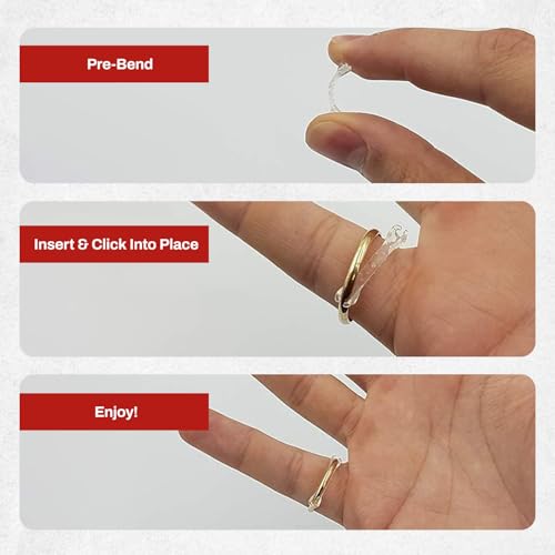 Chrome Cherry Ringo, Invisible Ring Size Adjuster for Loose Rings with 6 Sizes, Clear Ring Band Sizer Guard with the Care Pack, 20 Count & Care Tools by Chrome Cherry - Image 4