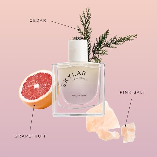 Skylar Pink Canyon Eau de Parfume - Hypoallergenic Perfume for Women & Men, Vegan & Safe for Sensitive Skin - Woody Citrus Perfume with Notes of Grapefruit, Pink Salt & Cedar - 1.70 Fl Oz (Pack of 1)
