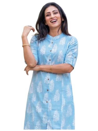 GoSriKi Women’s Rayon Viscose Printed A-Line Kurta with Pant Set | Floral Ethnic Kurta Pant Set for Women | Comfortable Daily Office & Casual Wear