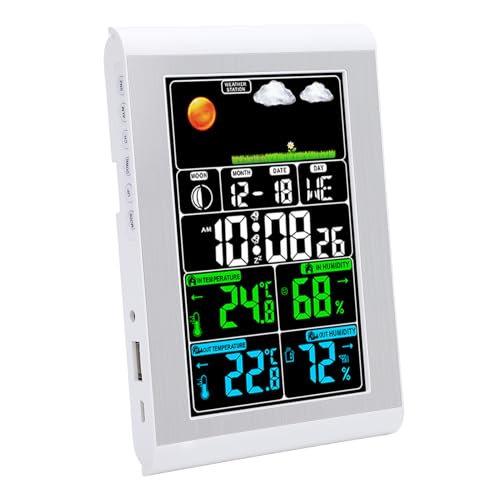 Termómetro e higrómetro digital de material ABS para control meteorológico 3