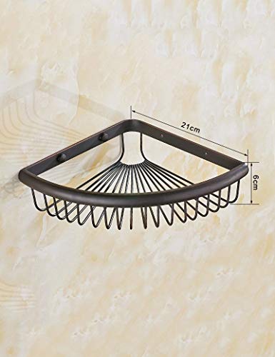 Trípode de cobre cesta de malla estante para cosméticos de baño GZ organizador doble de pared