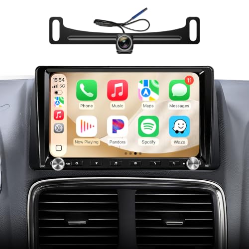 Radio con Pantalla 9" Wireless CarPlay para Dodge Caravan y Chrysler miniatura 1