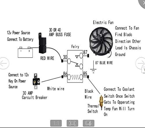 Miniatura 5 de BLACKHORSE-RACING Ventilador eléctrico de refrigeración del radiador de 7 pulgadas con relé de termostato y kits de montaje (2 piezas)