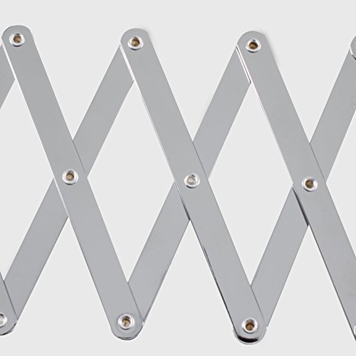 Adjustable and Extendable Round Chrome Battery Operated Magnifying Bathroom LED Illuminated Make Up Cosmetic Shaving Vanity Wall Mounted Mirror Light