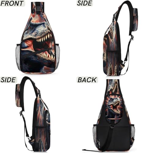 Bolso tipo sling para hombre y mujer con diseño animal miniatura 6