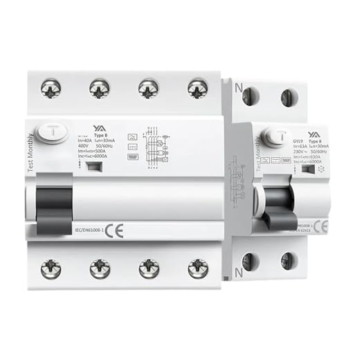 Disjoncteur différentiel type B 4P 40A 100mA pour fuites électriques